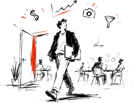 You walk out